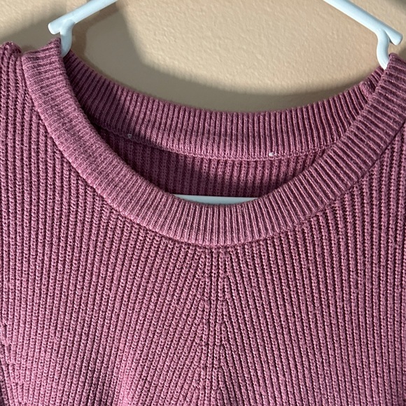 Chic Plum Ribbed Knit Sweater - Picture 4 of 5
